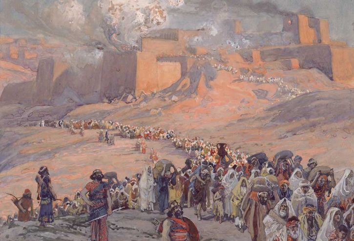 <p>Around 586 B.C. King Nebuchadnezzar destroyed Jerusalem and the temple built by Solomon. After the destruction of the city, he took more of the Jews into captivity. </p>